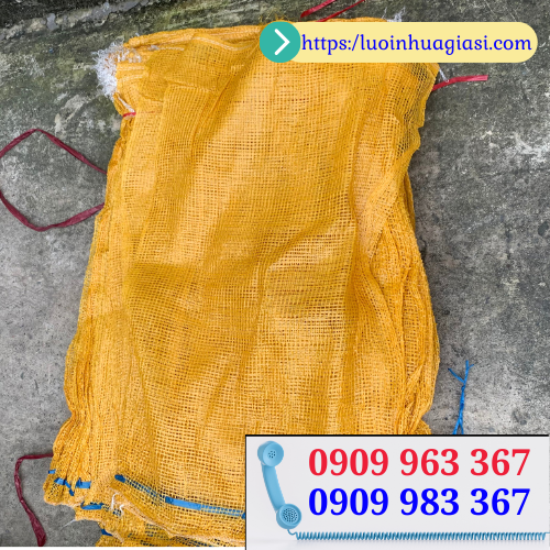 Mua bao tải lưới đóng hàng giá rẻ tận xưởng bao tải lưới màu vàng