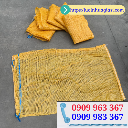 Mua bao tải lưới đóng hàng giá rẻ tận xưởng bao tải lưới màu vàng