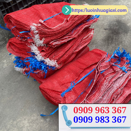 Mua bao tải lưới đóng hàng giá rẻ tận xưởng bao tải lưới màu đỏ