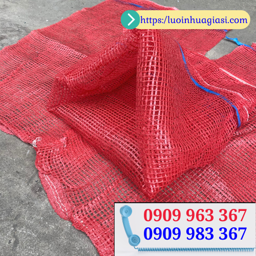 Mua bao tải lưới đóng hàng giá rẻ tận xưởng bao tải lưới màu đỏ