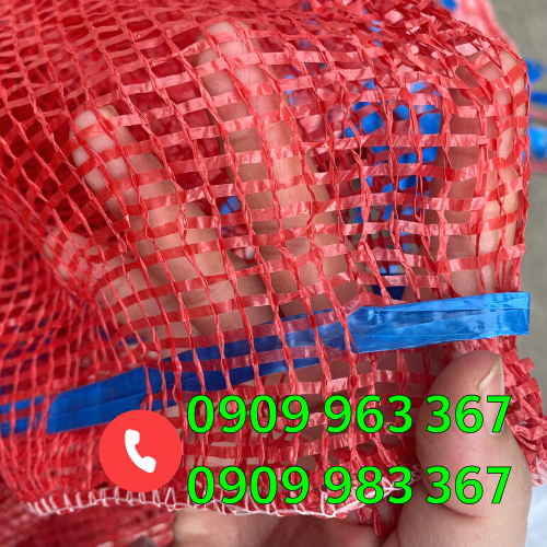 Bao tải lưới đựng nông sản giá sỉ rẻ bao tải lưới màu đỏ