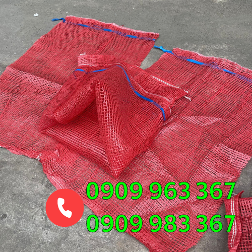 Bao tải lưới leno nhiều màu giá rẻ bao tải lưới màu đỏ