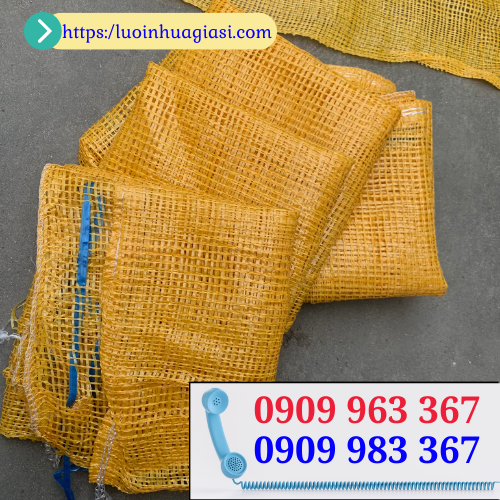 Bán các loại bao tải giá rẻ tại xưởng bảo tải lưới màu vàng