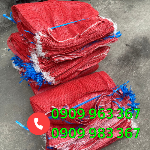Bán bao lưới đựng dừa, bắp giá rẻ tại TPHCM bao tải lưới màu đỏ