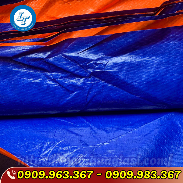 BÁN SỈ GIÁ RẺ BẠT NHỰA 1 MẶT XANH, 1 MẶT CAM LOẠI DÀY BẠT NHỰA XANH CAM