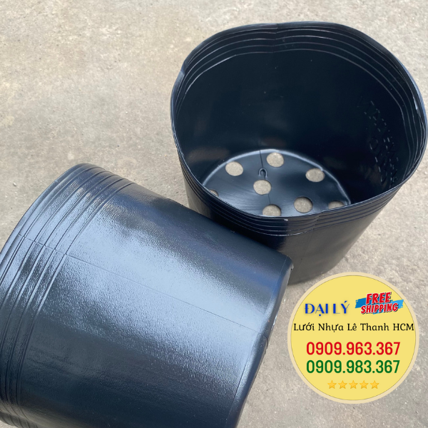 Báo giá sỉ chậu nhựa đen trồng cây đủ kích cỡ tận xưởng chậu nhựa đen mềm