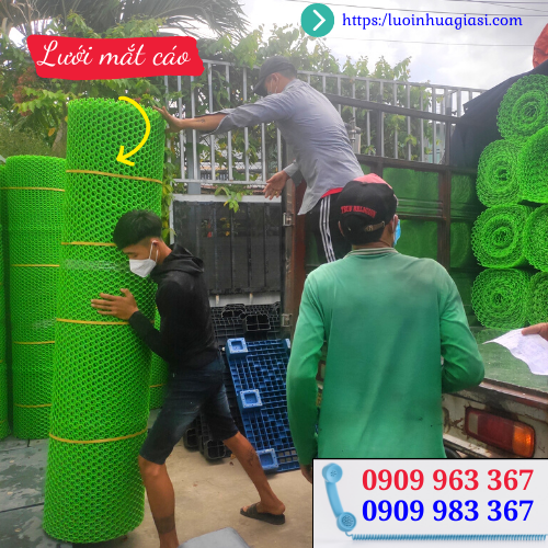 Lưới nhựa mắt cáo giá sỉ lưới nhựa mắt cáo màu xanh khổ 2 mét