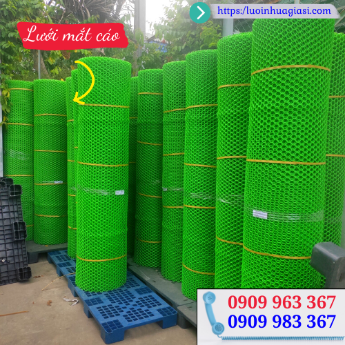Đại lý bán lưới nhựa dẻo giá siêu rẻ lưới nhựa mắt cáo màu xanh khổ 2m