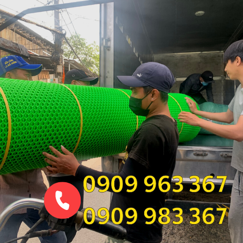 Đại lý lưới nhựa chăn nuôi giá rẻ uy tín TPHCM lưới nhựa mắt cáo màu xanh khổ 2m