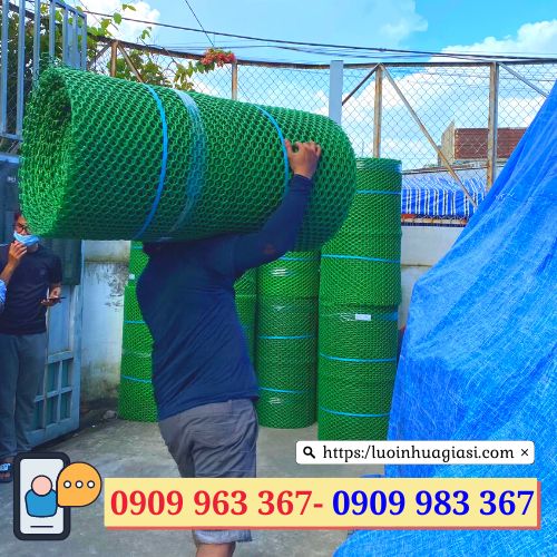 Lưới nhựa rào gà vịt giá rẻ TPHCM lưới nhựa mắt cáo xanh khổ 1m