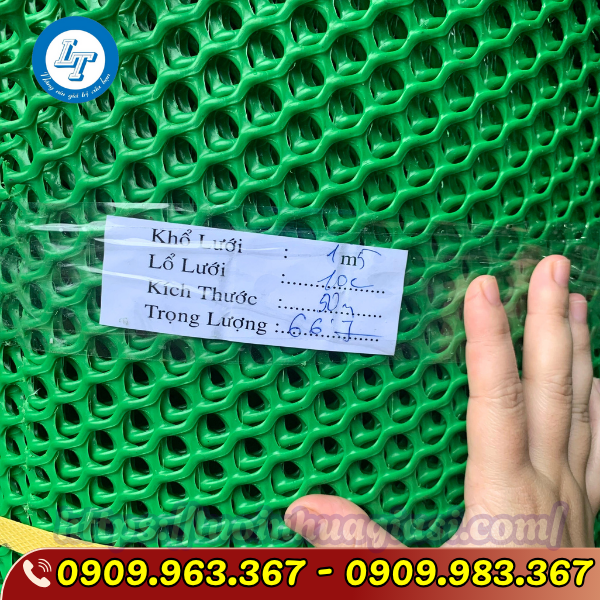 LƯỚI NHỰA PVC GIÁ SỈ TẠI KHO TÂN VĨNH LỘC lưới nhựa mắt cáo màu xanh lỗ tròn