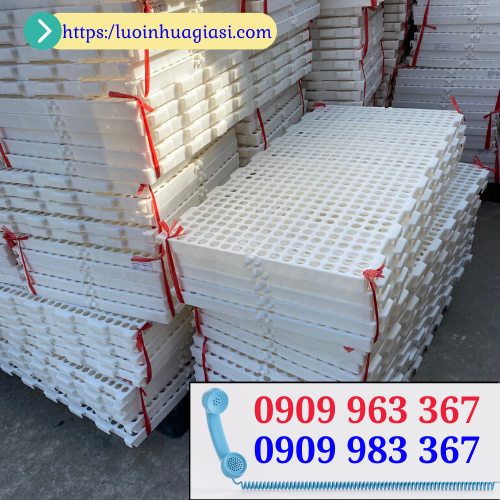 Sỉ rẻ tấm nhựa lót sàn nuôi heo, dê, chó tấm nhựa lót sàn chăn nuôi màu trắng 50x100cm