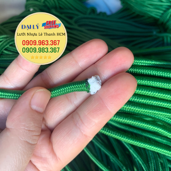 Giá sỉ dây dù tròn xanh 3 mm, 5mm, 10 mm cho đại lý HCM dây dù tròn xanh