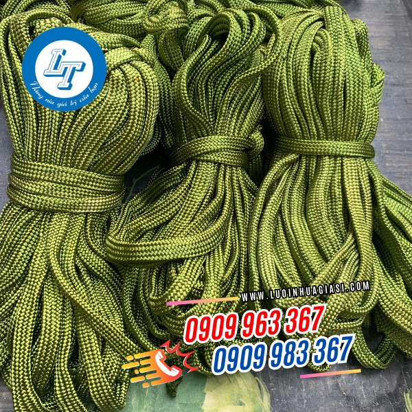 BỎ MỐI DÂY DÙ CÁC LOẠI GIÁ SỈ RẺ dây dù xanh sợi dẹt