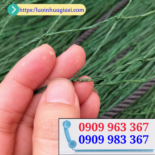 Lưới gà luồn dây sẵn giá rẻ bán kg lưới cước màu xanh rào gà