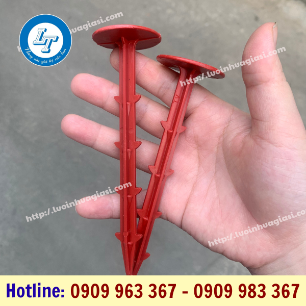 Mua đinh nhựa ghim màng phủ nông nghiệp ở đâu giá rẻ định ghim màng phủ màu đỏ