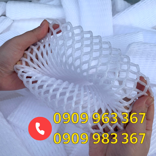 Cơ sở sản xuất bọc xốp trái cây giá rẻ tại TPHCM xốp lưới màu trắng
