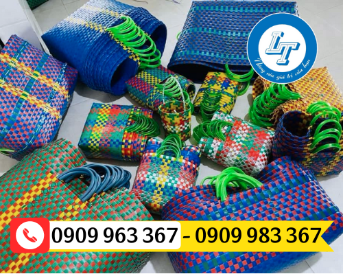 ĐỊA CHỈ BÁN GIỎ NHỰA ĐAN NHIỀU KÍCH CỠ GIÁ RẺ TẠI TPHCM giỏ nhựa đan tay