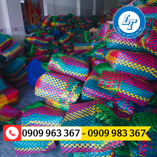 GIỎ NHỰA ĐAN LOẠI LỚN MUA ĐÂU RẺ? giỏ nhựa đan tay