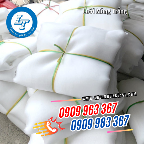 lưới mùng trắng chống côn trùng đóng gói theo xấp lưới mùng trắng chống côn trùng đóng gói theo xấp