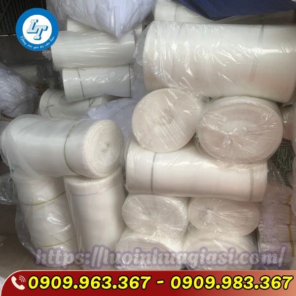 PHÂN PHỐI SỈ LƯỚI MÙNG TRẮNG CHO XƯỞNG GIA CÔNG TÚI BAO TRÁI lưới mùng màu trắng