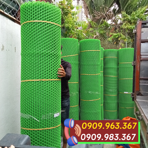 Địa chỉ bán lưới nhựa dẻo giá sỉ rẻ TPHCM Lưới nhựa mắt cáo màu xanh khổ 2m