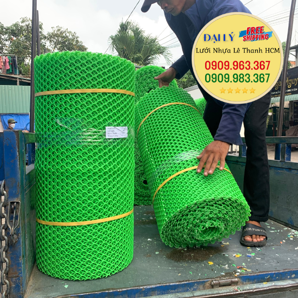 Lưới rào vườn nhựa dẻo ở đâu có bán? lưới nhựa mắt cáo màu xanh