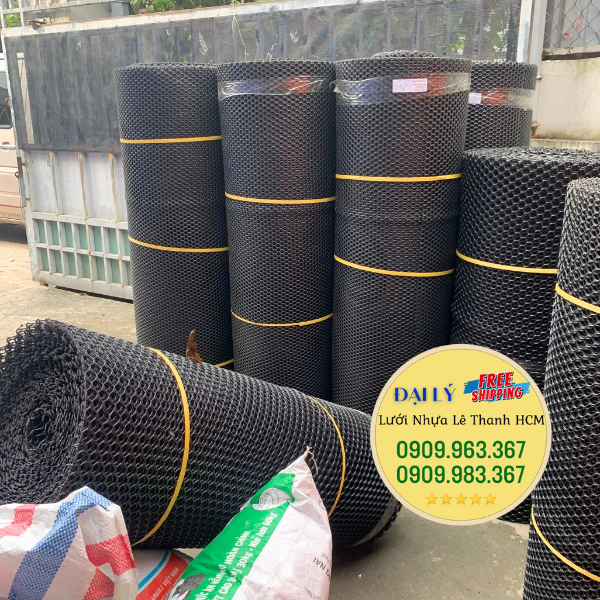 Lưới rào vườn nhựa dẻo ở đâu có bán? lưới nhựa mắt cáo màu đen