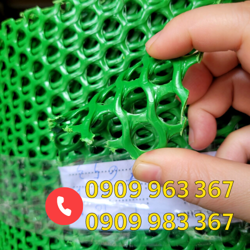 Lưới nhựa mắt cáo giá rẻ cắt theo yêu cầu lưới nhựa dẻo mắt cáo màu xanh lá
