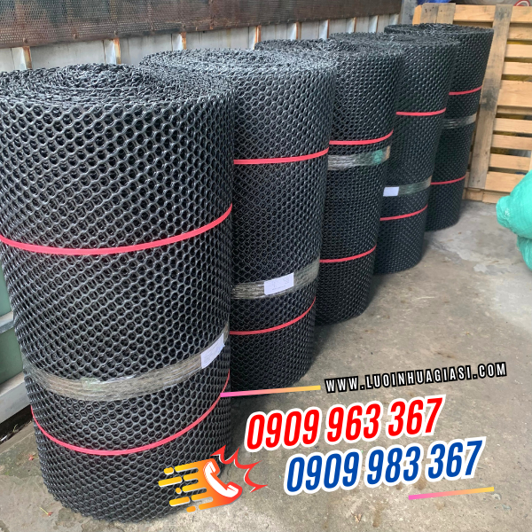 LƯỚI RÀO NHỰA DẺO GIÁ SỈ RẺ lưới nhựa mắt cáo màu đen khổ 1m5