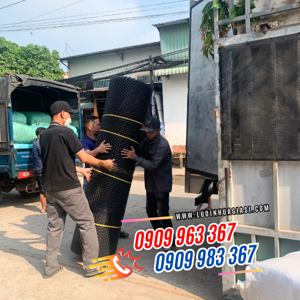 LƯỚI RÀO NHỰA DẺO GIÁ SỈ RẺ lưới nhựa mắt cáo màu đen khổ 1m5