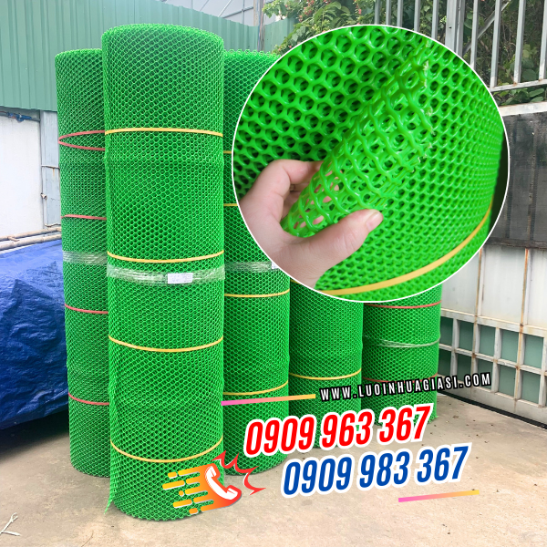 LƯỚI RÀO NHỰA DẺO GIÁ SỈ RẺ lưới nhựa mắt cáo màu xanh lá