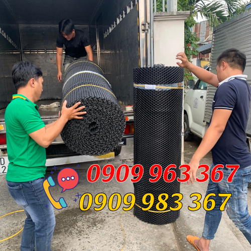 Kích thước lưới nhựa mắt cáo giá rẻ giao hàng lưới nhựa mắt cáo màu đen khổ 2m