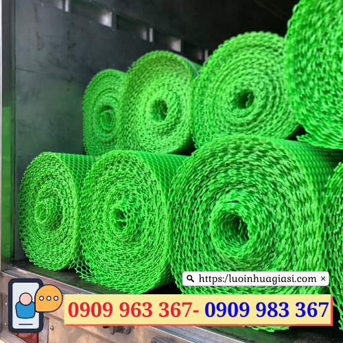 Lưới mắt cáo nhựa giá rẻ tận gốc lưới nhựa mắt cáo màu xanh