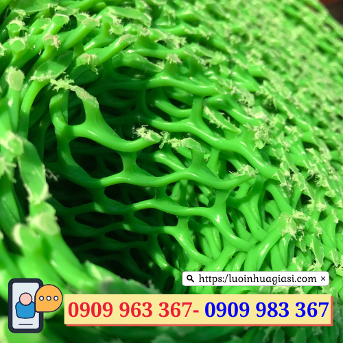 Lưới nhựa mắt cáo lỗ to, lỗ nhỏ giá rẻ lưới nhựa cứng mắt cáo màu xanh lá cây