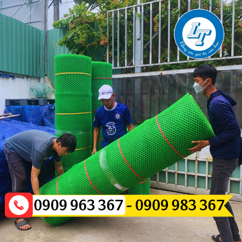 LƯỚI NHỰA LỖ LỤC GIÁC GIÁ SỈ RẺ lưới nhựa mắt cáo màu xanh