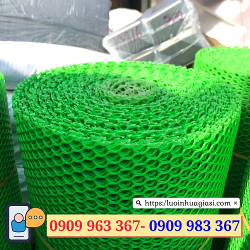 Bỏ sỉ lưới nhựa mắt cáo Tphcm lưới nhựa mắt cáo khổ 2 mét màu xanh