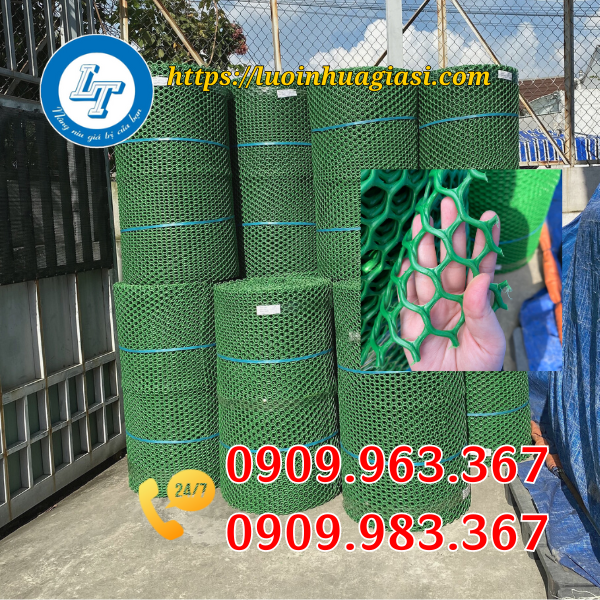 LƯỚI NHỰA LỖ 3CM HÌNH MẮT CÁO MUA Ở ĐÂU CÓ? lưới nhựa mắt cáo màu xanh