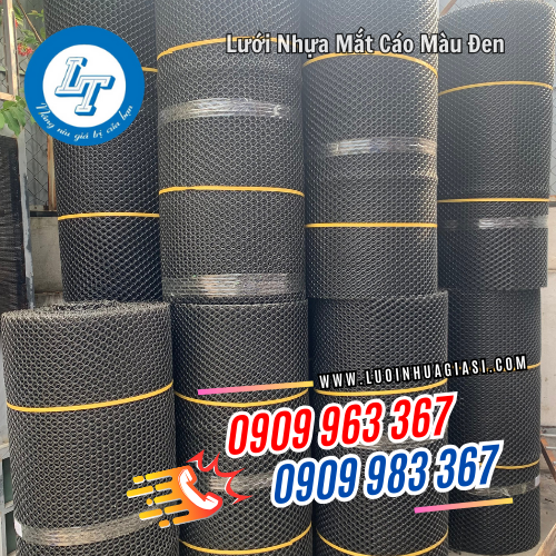 lưới nhựa mắt cáo màu đen giá rẻ sẵn số lượng lớn lưới nhựa mắt cáo màu đen giá rẻ sẵn số lượng lớn