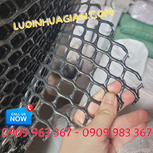 Lưới nhựa cứng màu đen lót sàn giá rẻ lưới nhựa mắt cáo 2cm