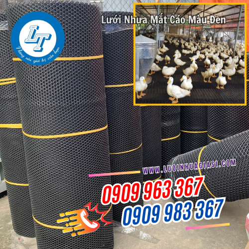 lưới nhựa mắt cáo màu đen lót sàn nuôi vịt lưới nhựa mắt cáo màu đen lót sàn nuôi vịt