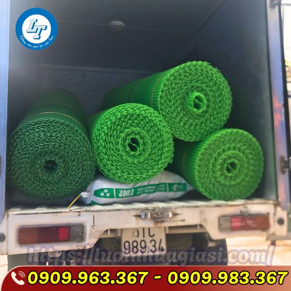 ĐẠI LÝ CHUYÊN SỈ LƯỚI NHỰA CỨNG MÀU XANH TẠI TPHCM lưới nhựa mắt cáo màu xanh