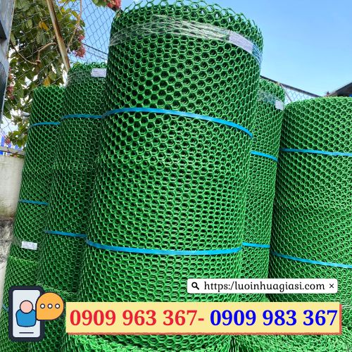 Nơi bán lưới nhựa cứng mắt cáo rào vườn giá rẻ lưới nhựa cứng mắt cáo màu xanh khổ 1m