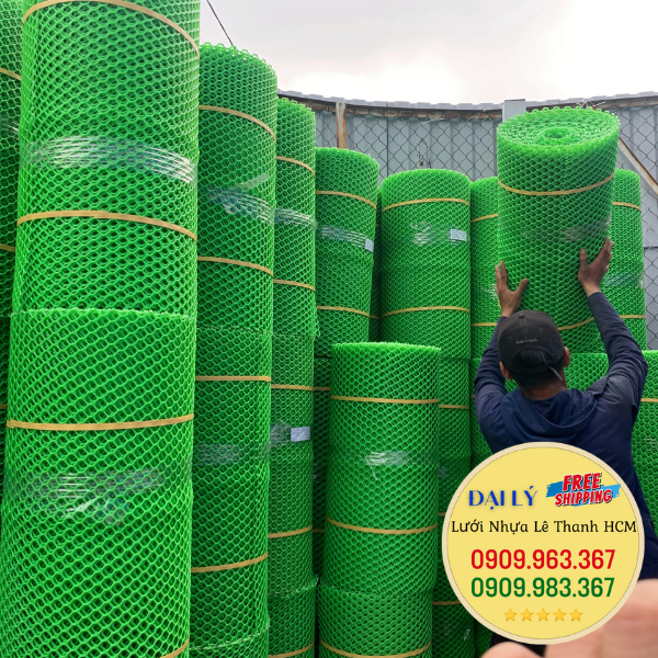 Làm chuồng gà bằng lưới nhựa mắt cáo giá rẻ hiệu quả cao lưới nhựa mắt cáo xanh