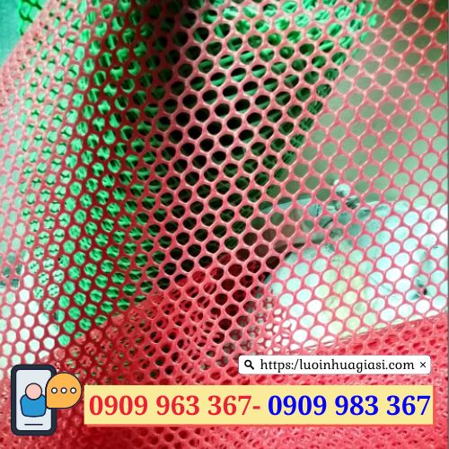 Sỉ rẻ lưới nhựa lỗ nhỏ làm lồng cá đẻ lưới nhựa mắt nhỏ màu đỏ