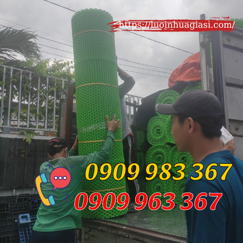 Lưới mắt cáo nhựa màu trắng, xanh giá cực rẻ giao hàng lưới nhựa tại đại lý Lê Thanh