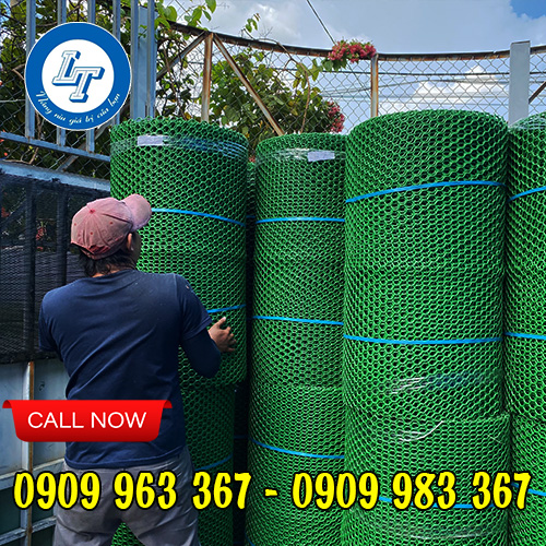 Lưới nhựa cứng rào vườn ngăn gà vịt giá rẻ nhất lưới nhựa mắt cáo xanh zin