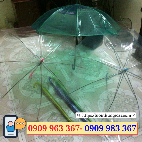 Mua ô dù cầm tay trong suốt ở đâu giá rẻ? ô trong suốt màu xanh