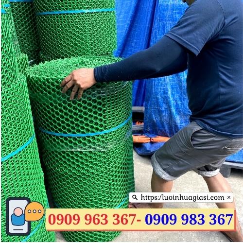 Phân phối lưới nhựa dẻo mắt cáo giá rẻ TPHCM lưới nhựa dẻo mắt cáo màu xanh cuộn 1m