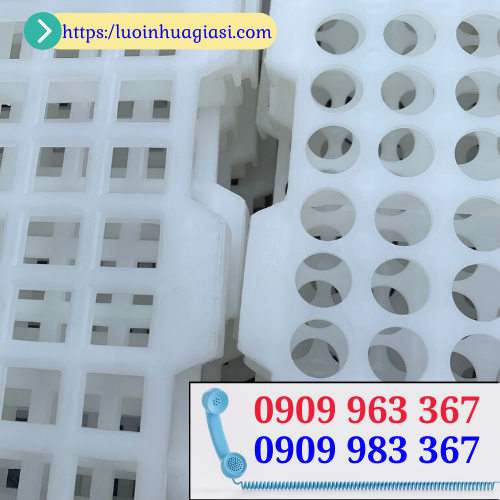 Bán rẻ tấm nhựa lót sàn nuôi dê 50 x 100cm lỗ vuông, lỗ tròn sàn nhựa lỗ vuông, lỗ tròn